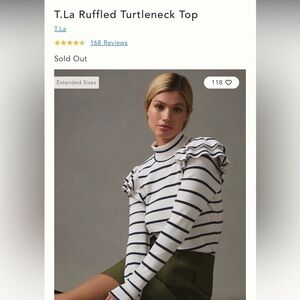 T.La Green and Black Striped Long Sleeve Top